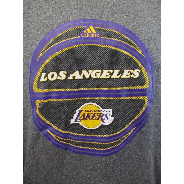 Los Angeles Lakers Mens Size S Small Adidas Climawarm Sweatshirt 60 MSRP Image 3