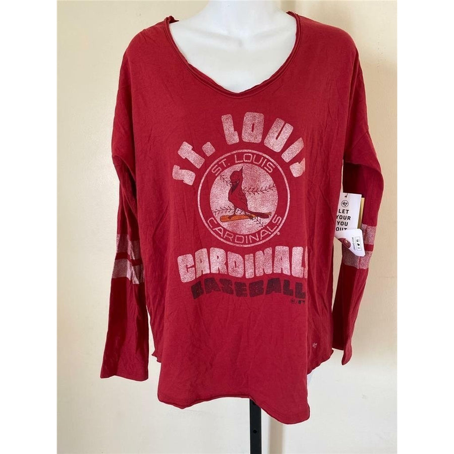 St. Louis Cardinals Womens Size S Small Red Brand 47 Shirt Image 1