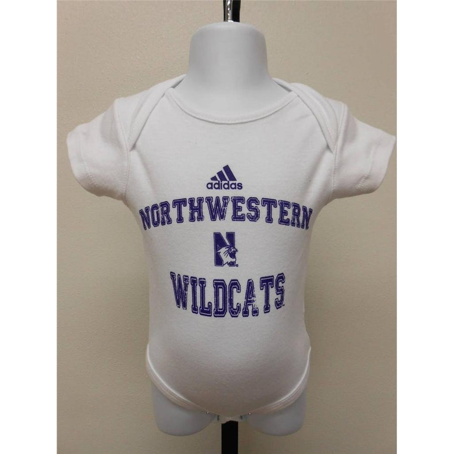 -NORTHWESTERN WILDCATS INFANT CREEPER SIZE 0-3 MONTHS ADIDAS 65KH Image 1