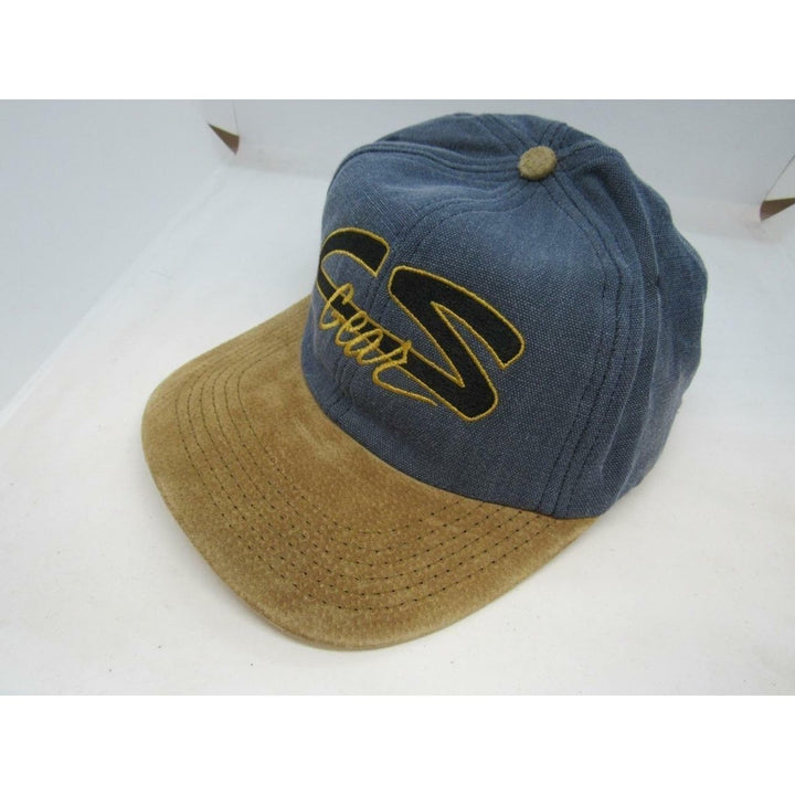 CS Gear Mens OSFA Denim Leather Adjustable Hat Image 2