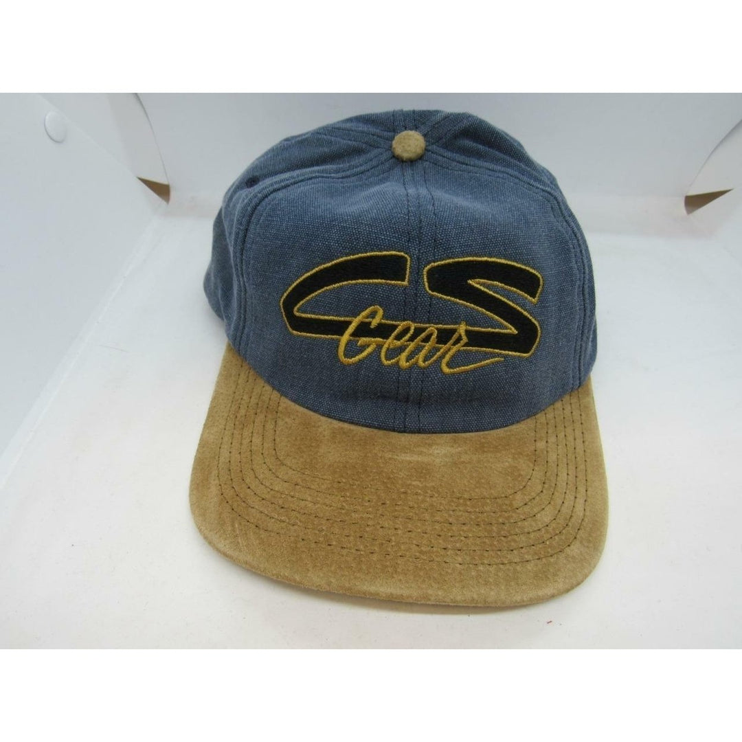 CS Gear Mens OSFA Denim Leather Adjustable Hat Image 4