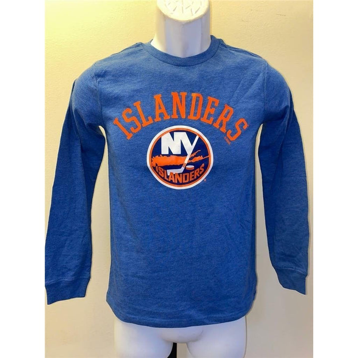 York Islanders Youth Size L Large Blue Long Sleeve Shirt Image 1