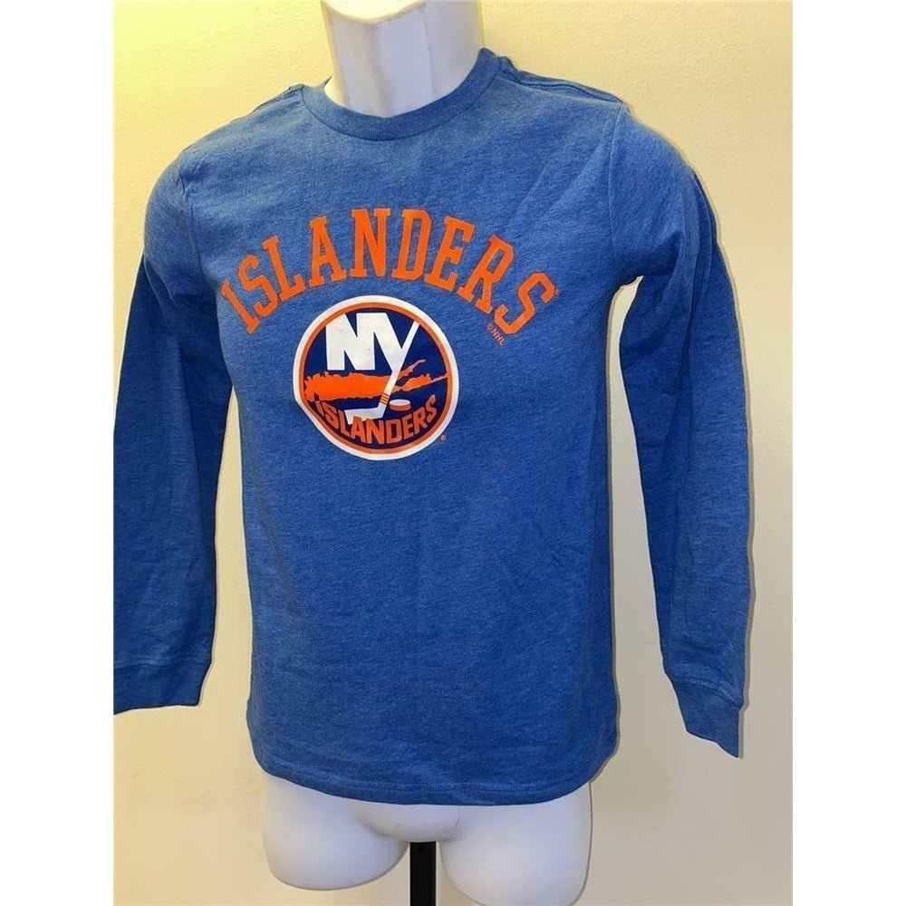 York Islanders Youth Size L Large Blue Long Sleeve Shirt Image 2