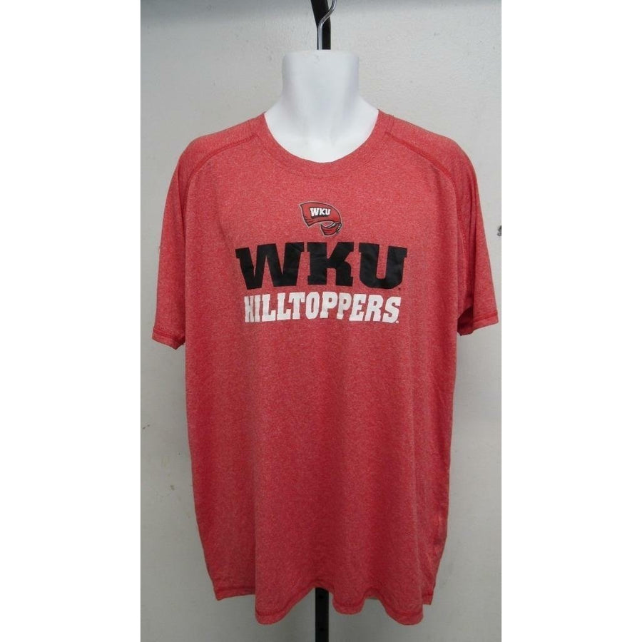 Western Kentucky Hilltoppers Men Size XL XLarge Red Athletic Polyester Shirt Image 1