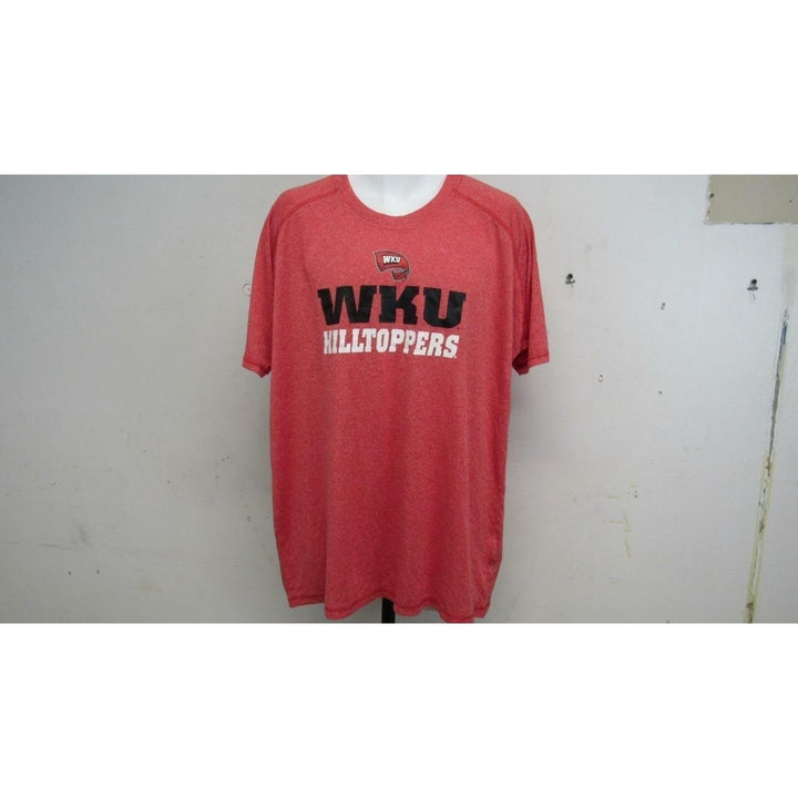 Western Kentucky Hilltoppers Men Size XL XLarge Red Athletic Polyester Shirt Image 2