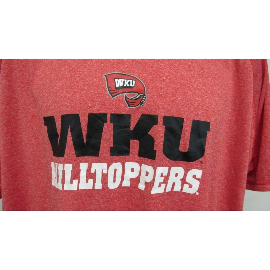 Western Kentucky Hilltoppers Men Size XL XLarge Red Athletic Polyester Shirt Image 3