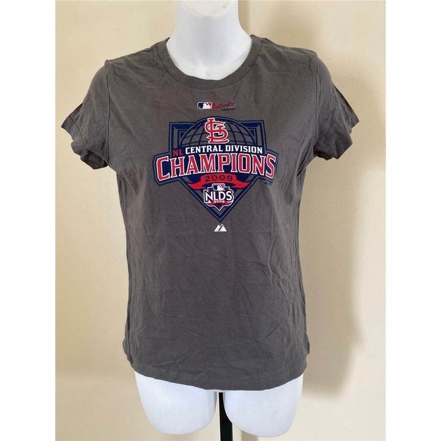 St. Louis Cardinals 2009 NLDS Womens Size S Small Gray Shirt Image 1