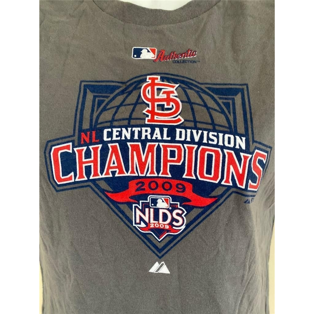 St. Louis Cardinals 2009 NLDS Womens Size S Small Gray Shirt Image 3