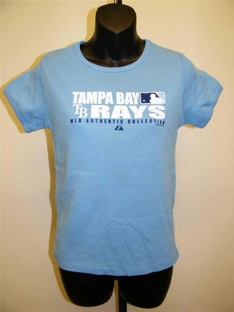 Tampa Bay Rays Youth Girls M Medium Light Blue Shirt Image 1