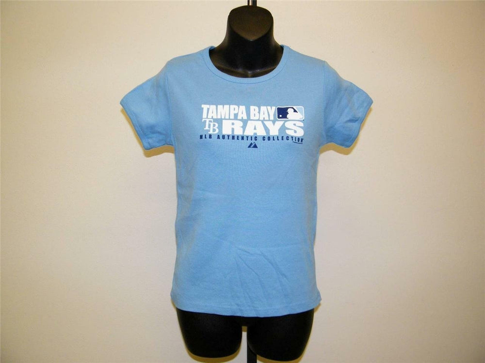 Tampa Bay Rays Youth Girls M Medium Light Blue Shirt Image 2