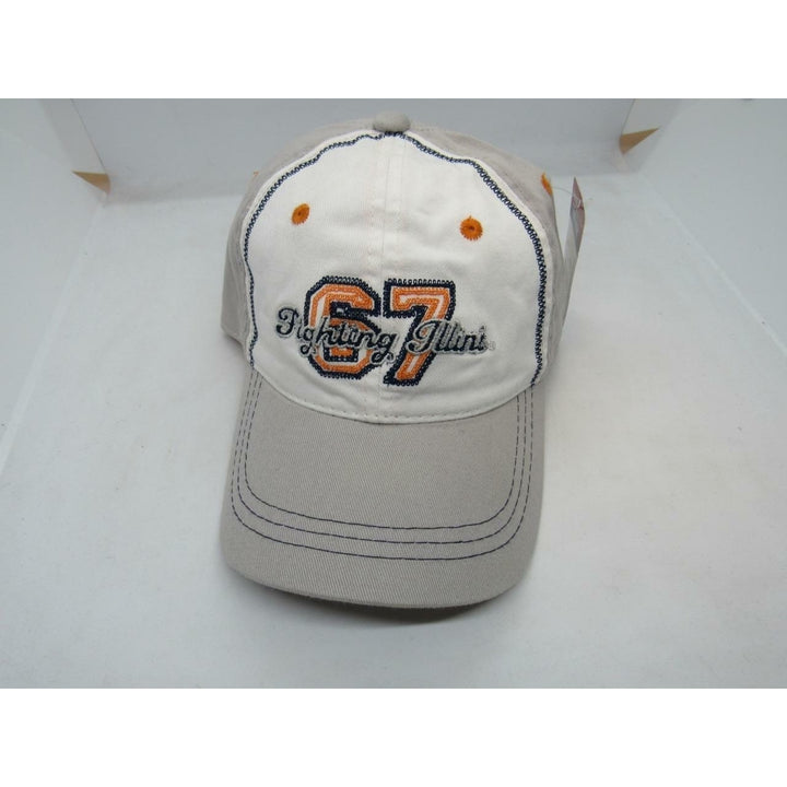 Illinois Fighting Illini Womens OSFA Adjustable Gray White Cap Hat Image 4