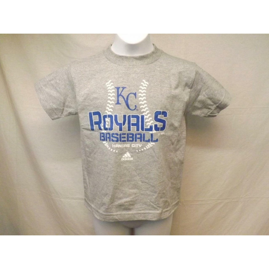 Kansas City Royals Adidas Kids Medium 5/6 Grey Shirt with tag Image 1