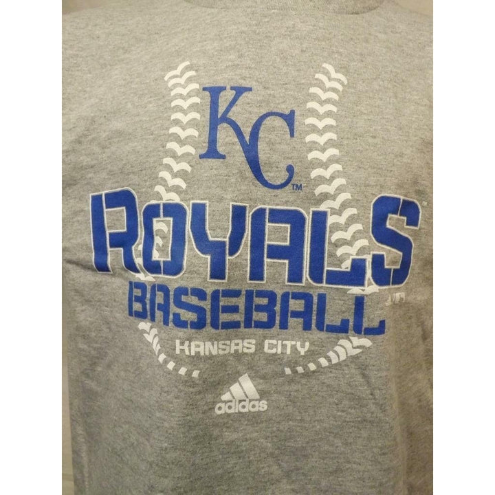 Kansas City Royals Adidas Kids Medium 5/6 Grey Shirt with tag Image 2