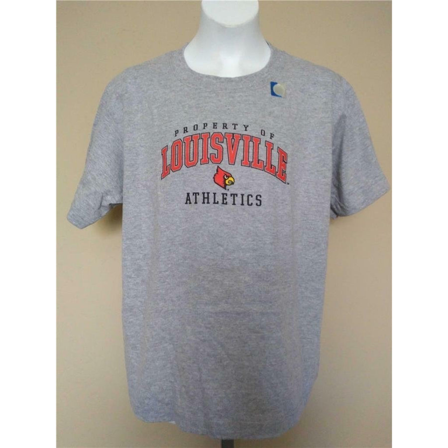 Louisville Cardinals Youth Size L Large Gray Shirt Image 1