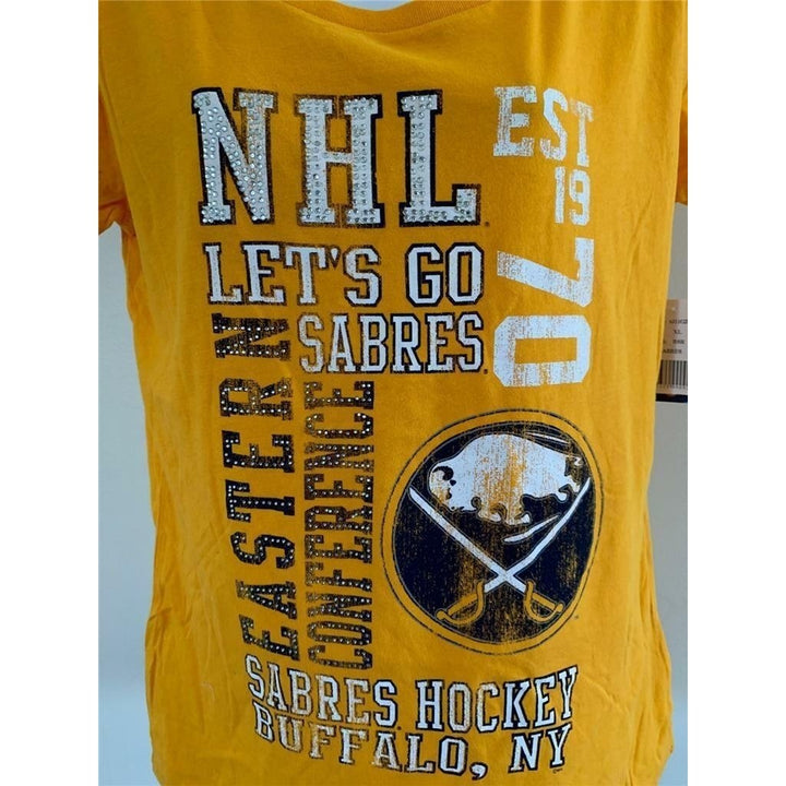 Buffalo Sabres Womens Size XL Yellow G-III Shirt Image 2