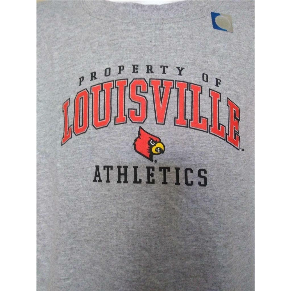 Louisville Cardinals Youth Size L Large Gray Shirt Image 2