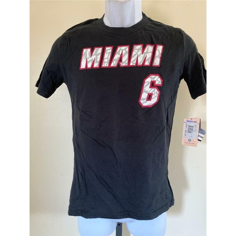 Miami Heat 6 Lebron James Youth Size M Medium Black Shirt Image 1