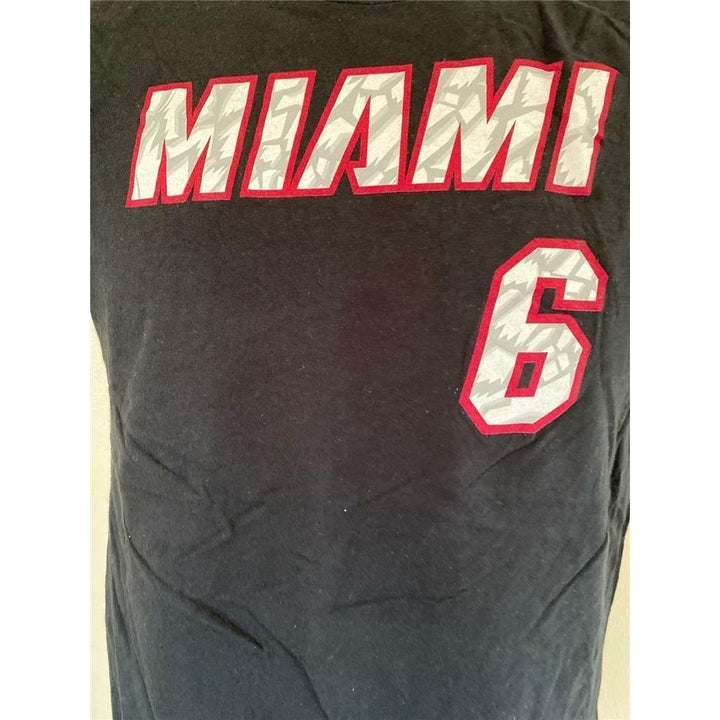 Miami Heat 6 Lebron James Youth Size M Medium Black Shirt Image 3