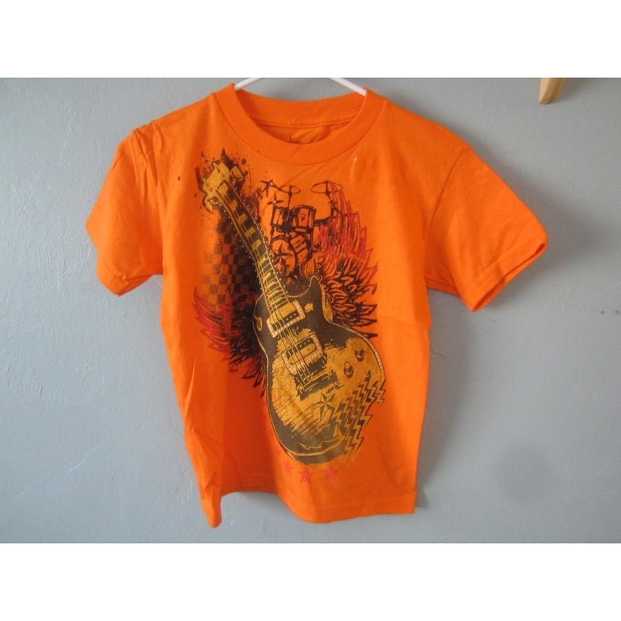 ELECTRIC GUITAR GRAPHIC TEE KIDS SIZE M MEDIUM 68ZB Image 1