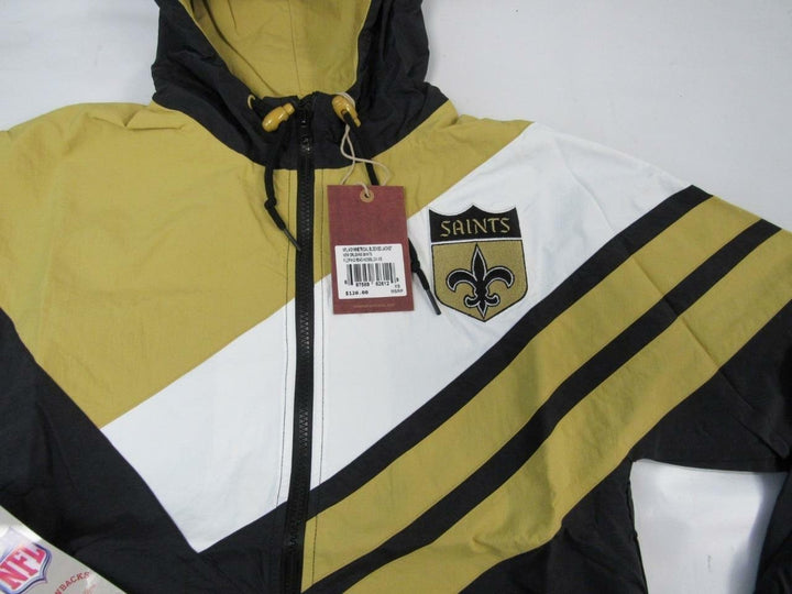 Orleans Saints Mens XS Mitchell and Ness AsymmetricalBlocked Light Jacket 120 Image 4