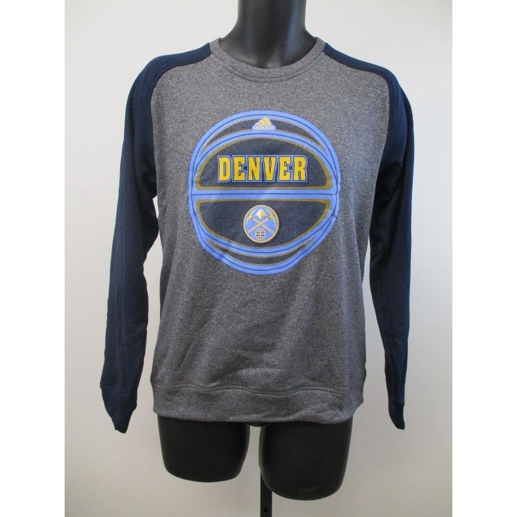 Denver Nuggets Mens Size S Small Adidas Climawarm Sweatshirt 60 MSRP Image 1