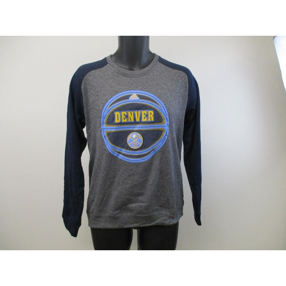 Denver Nuggets Mens Size S Small Adidas Climawarm Sweatshirt 60 MSRP Image 2