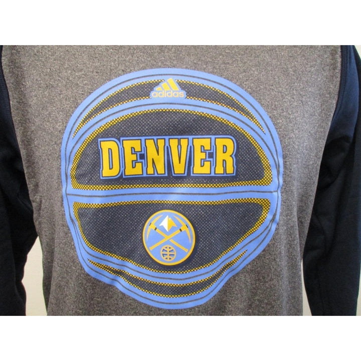 Denver Nuggets Mens Size S Small Adidas Climawarm Sweatshirt 60 MSRP Image 3