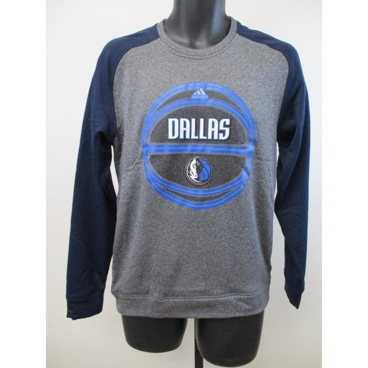 Dallas Mavericks Adult Mens Size S Small Climawarm Adidas Sweatshirt 60 Image 1