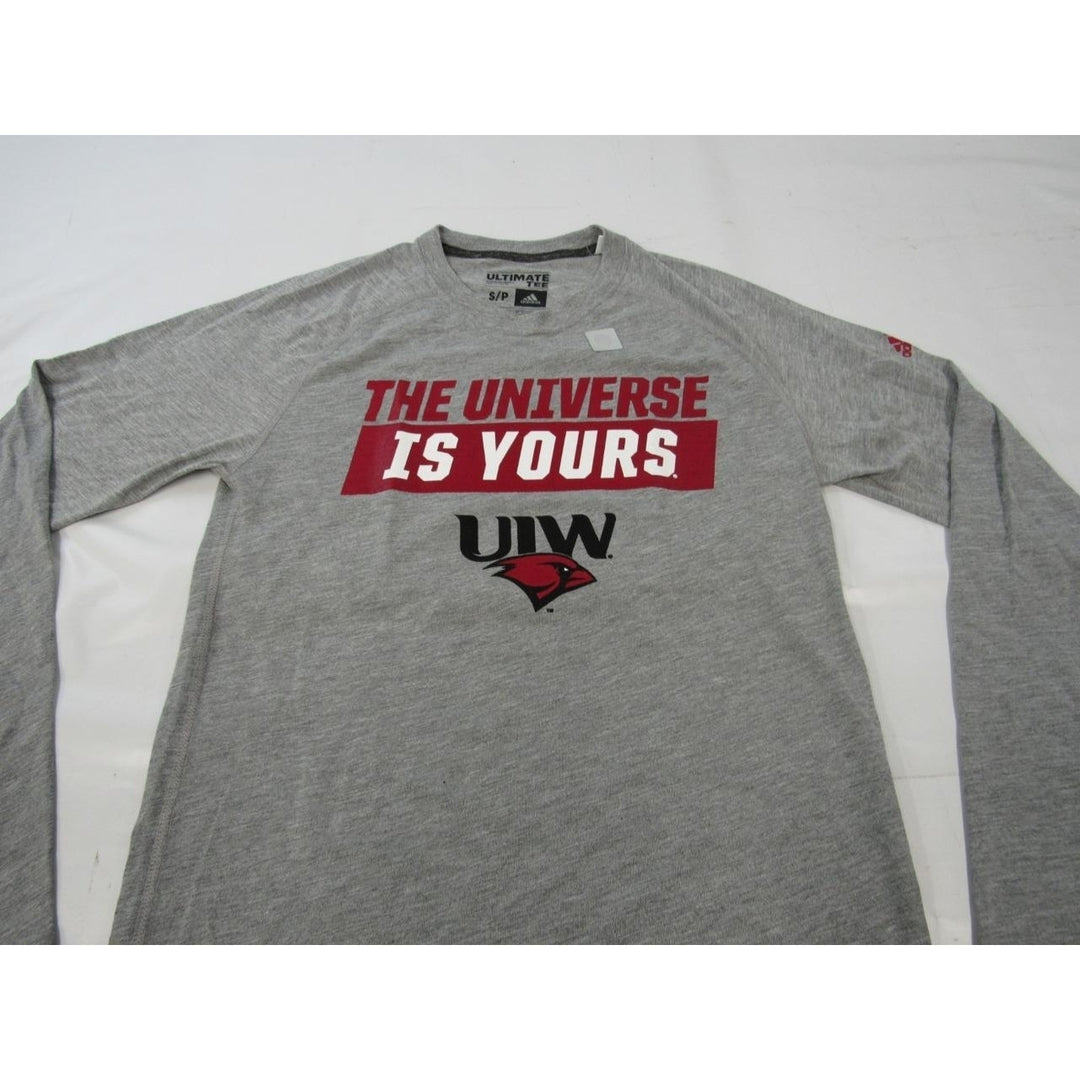 IWU Incarnate Word Cardinals Mens Size S Small Gray Adidas Polyester Shirt Image 2