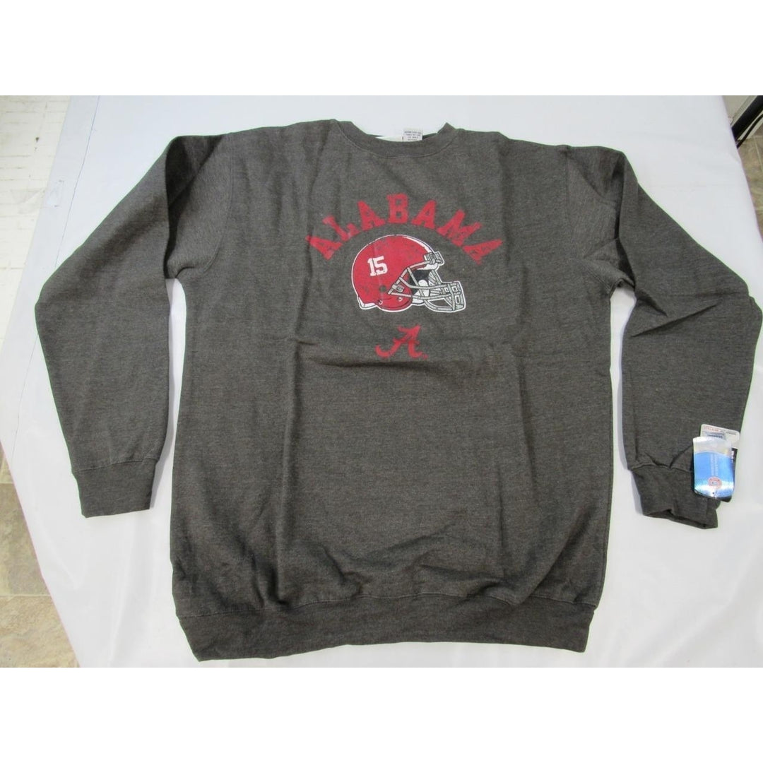 Alabama Crimson Tide 15 Mens Size XL-Tall Gray Majestic Sweatshirt Image 4