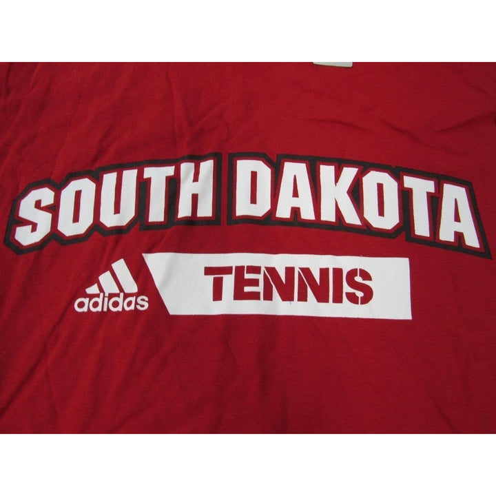 South Dakota Coyotes Tennis Mens Size S Adidas Red Shirt Image 3