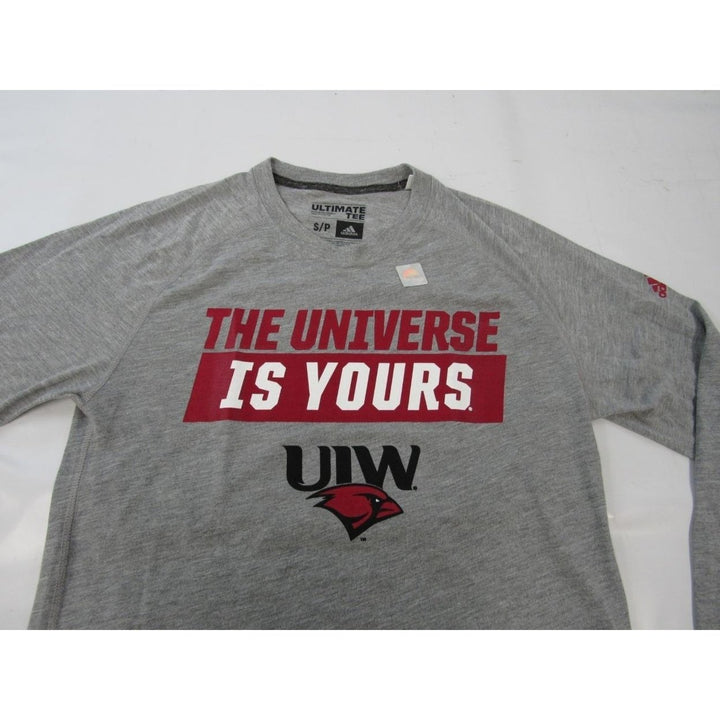 IWU Incarnate Word Cardinals Mens Size S Small Gray Adidas Polyester Shirt Image 4