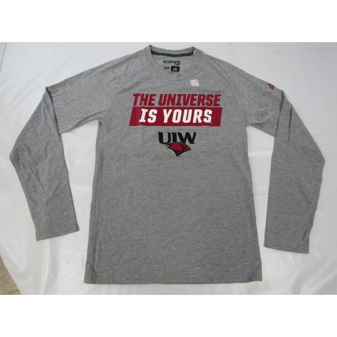 IWU Incarnate Word Cardinals Mens Size S Small Gray Adidas Polyester Shirt Image 6