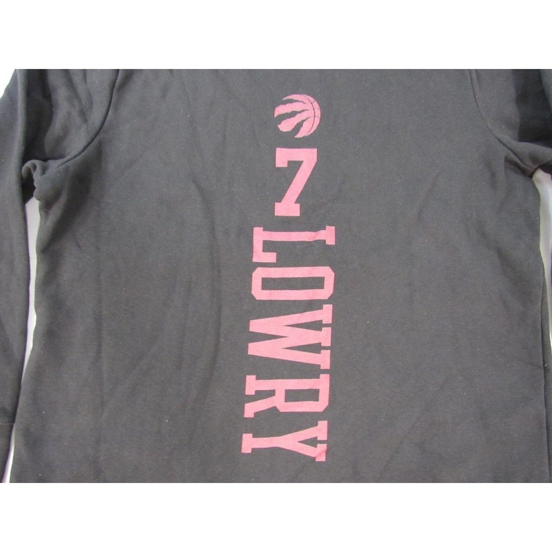 Toronto Raptors 7 Kyle Lowry Mens Size XL Black Hoodie Image 3