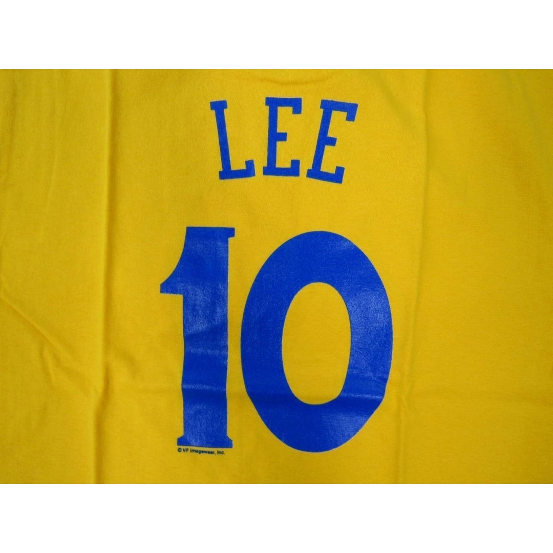 Golden State Warriors 10 Damion Lee Mens Size L Yellow Gold Shirt Image 4