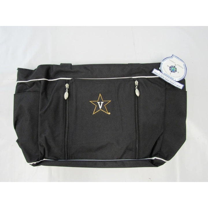 Vanderbilt University Commodores Football Theme Black Diaper Bag Image 1