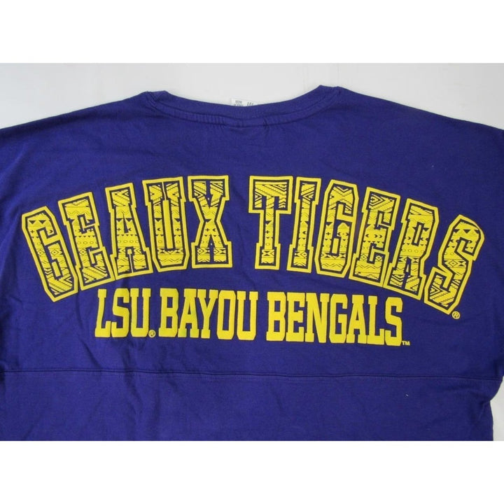 LSU Tigers Mens Size M Medium Purple Long Sleeve "Game Day" Shirt Image 4