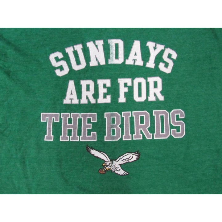 Philadelphia Eagles "Sundays Are For The Birds" Mens Size XL Green Shirt Image 3