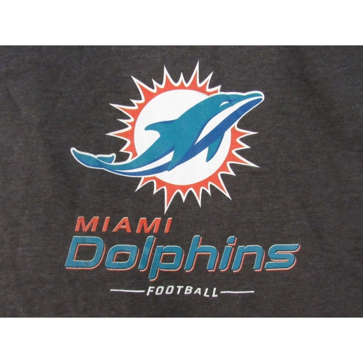 Miami Dolphins Mens Size 4XLT 4XLarge-Tall Dark Gray Hoodie Image 3