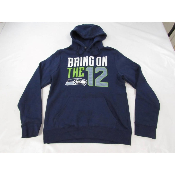 Seattle Seahawks "Bring On The 12" Mens Size M Medium Blue Hoodie Image 1