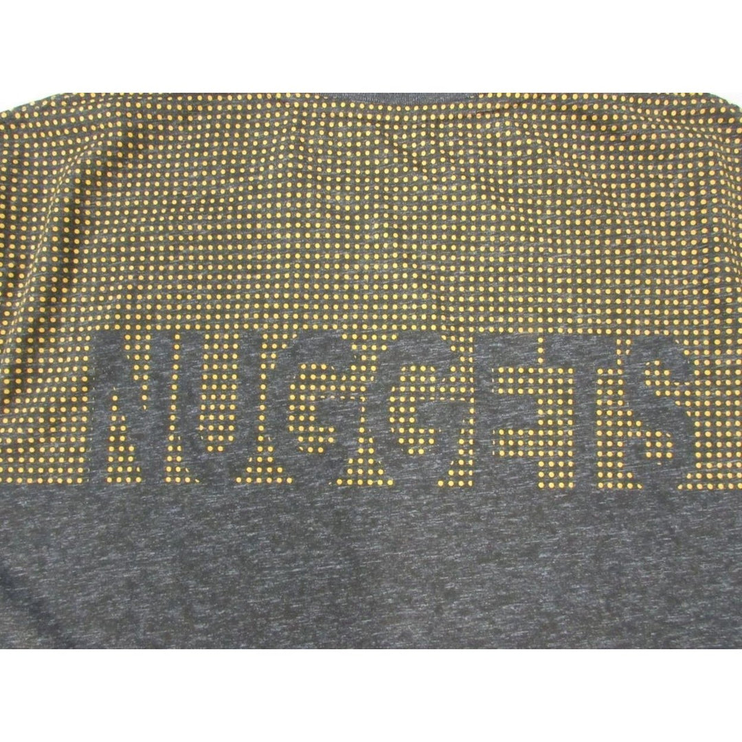 Denver Nuggets Mens Size M Gray Adidas Climalite Shirt w/ Textured Print 40 Image 4