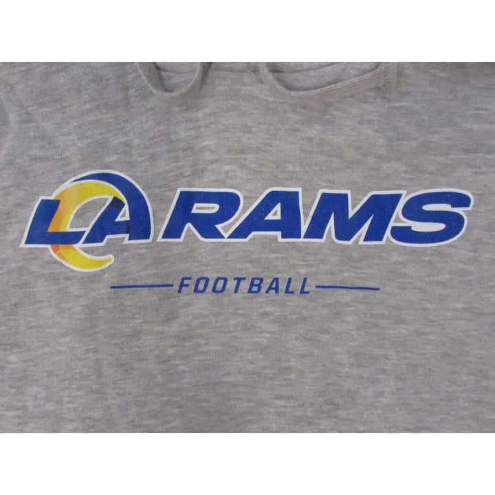 Los Angeles LA Rams Football Mens Size L Large Heather Gray Hoodie Image 3