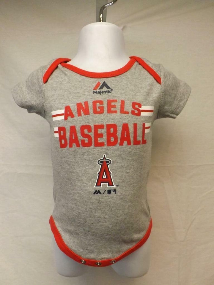 -Los Angeles Angels Infants Size 0/3 Months Gray Creeper Image 1