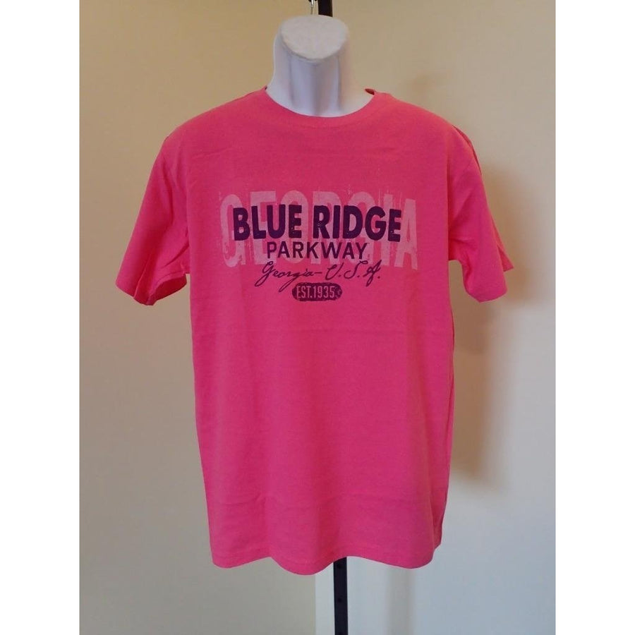 - BLUE RIDGE PKWY unisex ADULT MEDIUM M pink T-Shirt by J. America Image 1