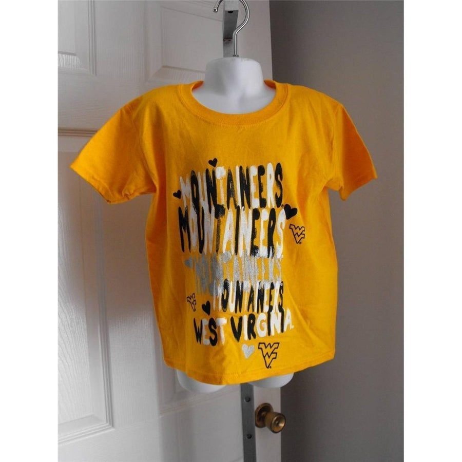 WEST VIRGINIA MOUNTAINEERS YOUTH XSMALL (XS) T-SHIRT BY J.AMERICA 56LH Image 1