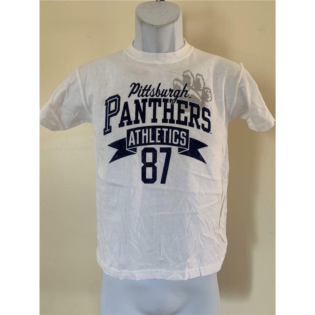 Pittsburgh Panthers Youth Size M Medium White Shirt Image 1