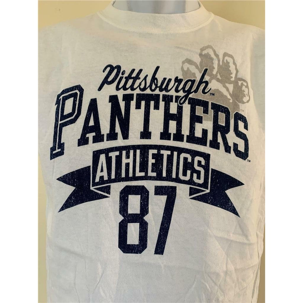 Pittsburgh Panthers Youth Size M Medium White Shirt Image 2