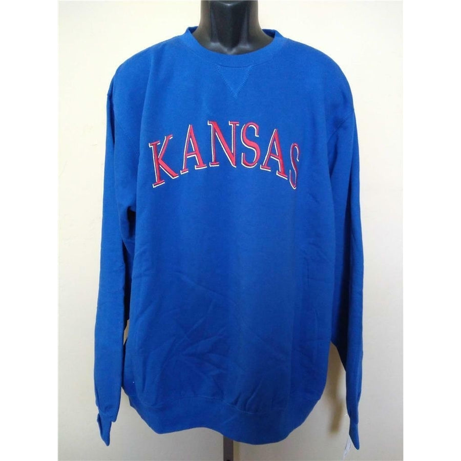 Minor Flaws Kansas Jayhawks Mens Size XL Blue Sweatshirt Image 1