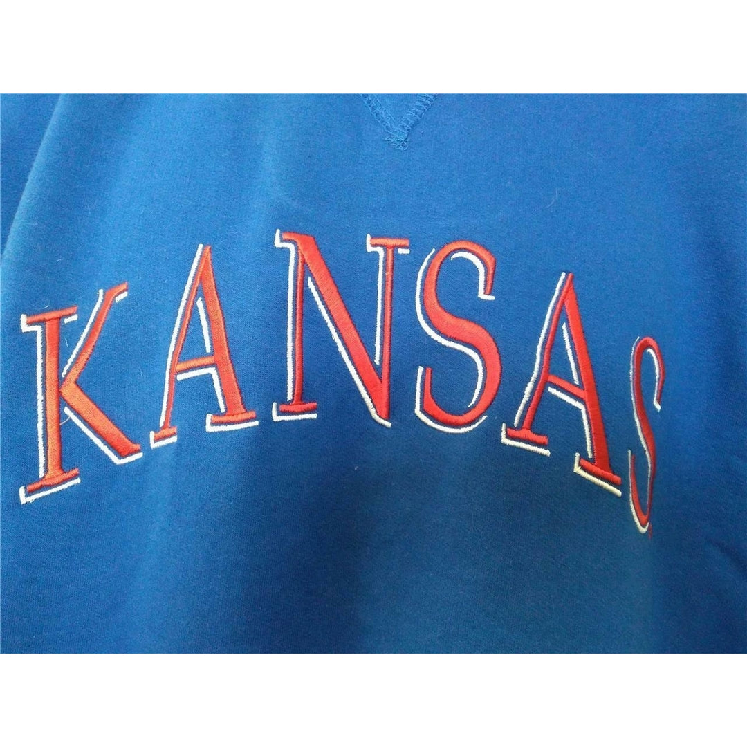 Minor Flaws Kansas Jayhawks Mens Size XL Blue Sweatshirt Image 2