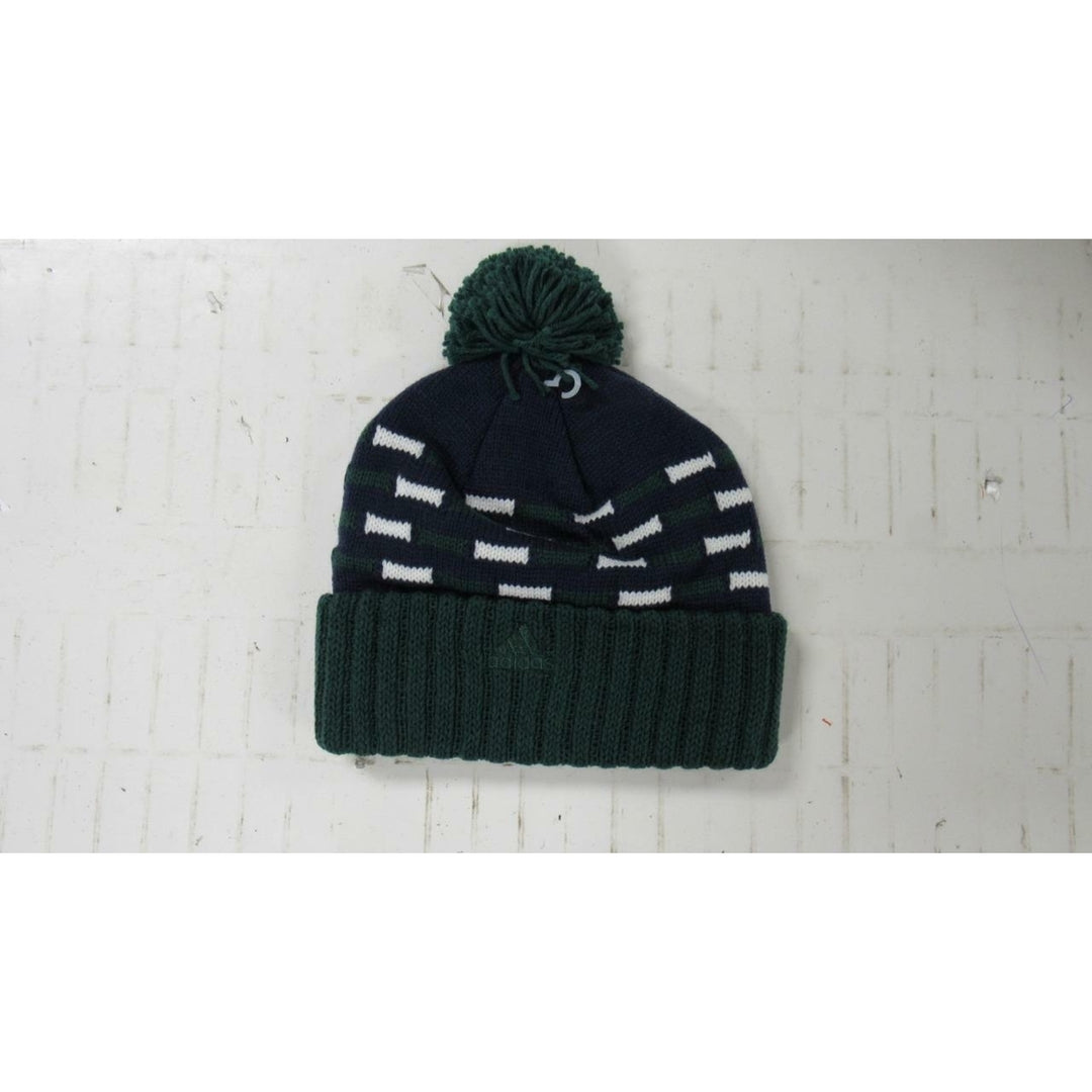 Utah Jazz Mens Size OSFA Navy Green Adidas Knit Beanie Hat Image 3